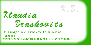 klaudia draskovits business card